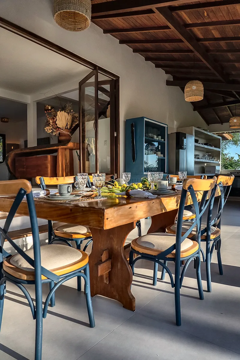 Interior de casa na Fazenda Rio da Barra