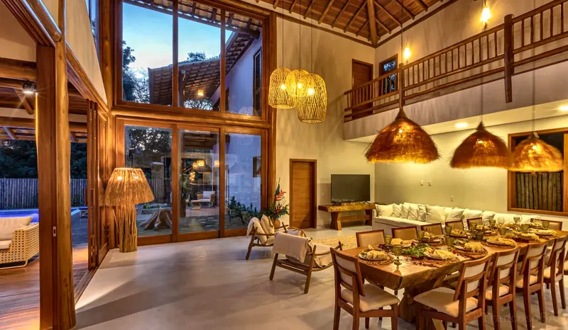 Área de convivência de casa no Jacarandá